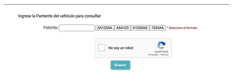 Paso 2 para consultar o cambiar el turno de la VTV en Santa Teresita